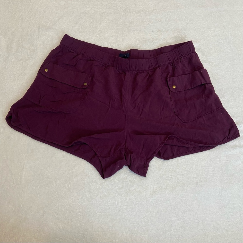 GAP Factory Loose Women's Maroon Flowy Shorts
